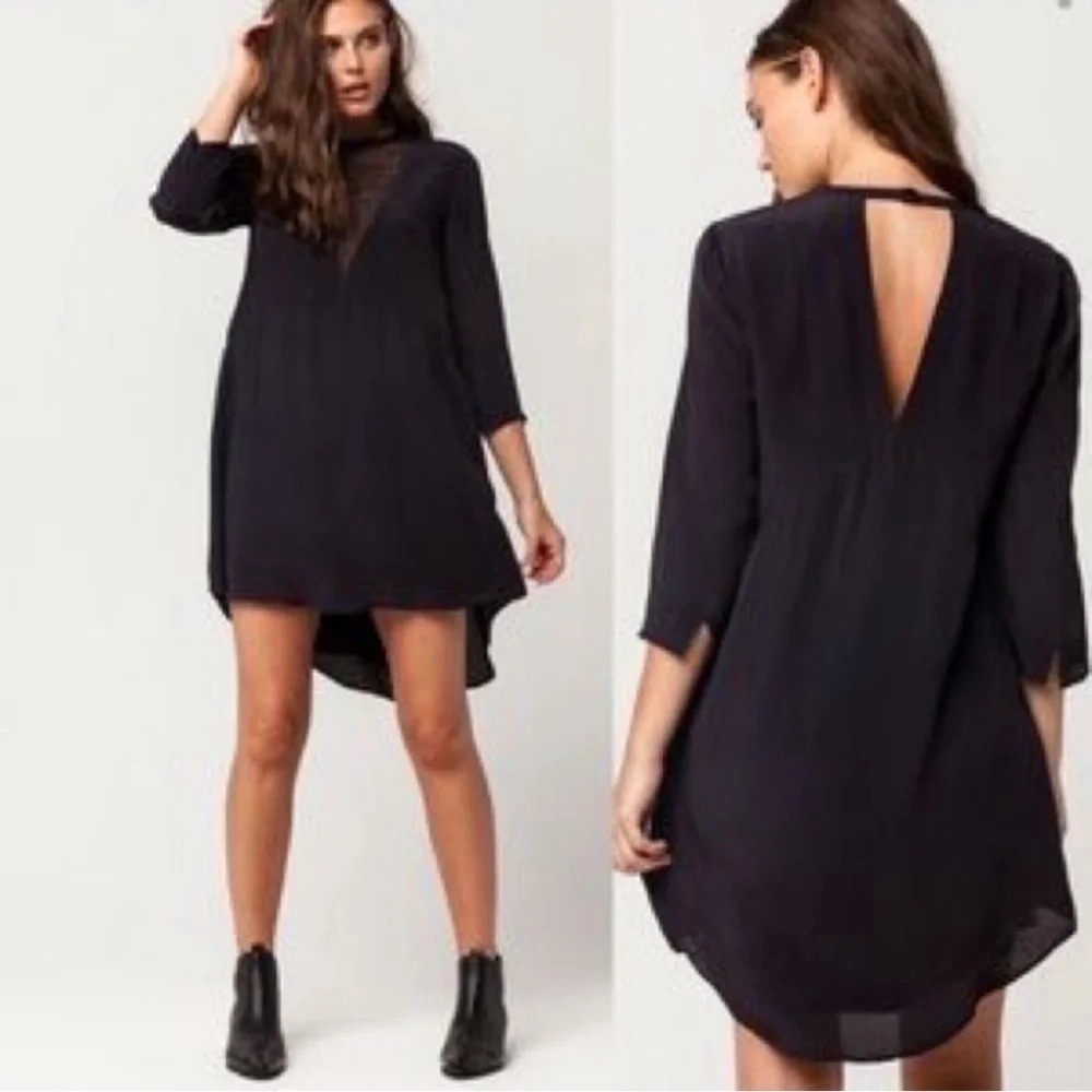 AMUSE SOCIETY BEACH VIDA BLING Women's Black Mini Dress Small | NWT